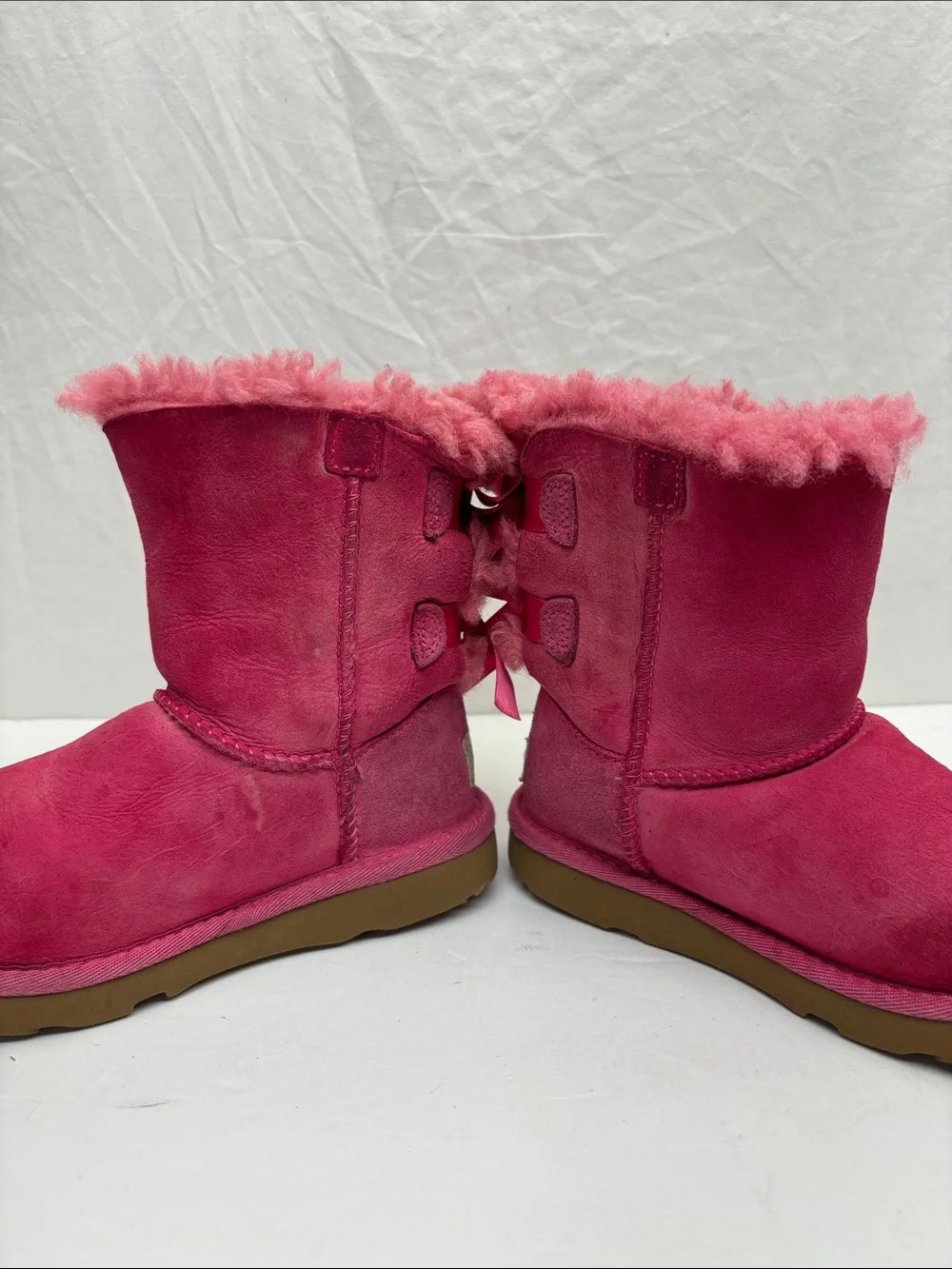 UGG Hot Pink Bailey Bows Boots for toddler girl SZ 11, box 44